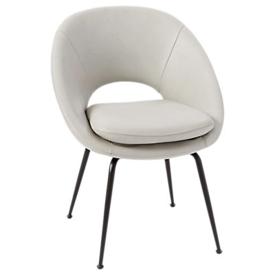 west elm Orb Upholstered Dining Chair, Cement
